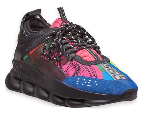 versace chain reaction black multi color|versace chain reaction twill.